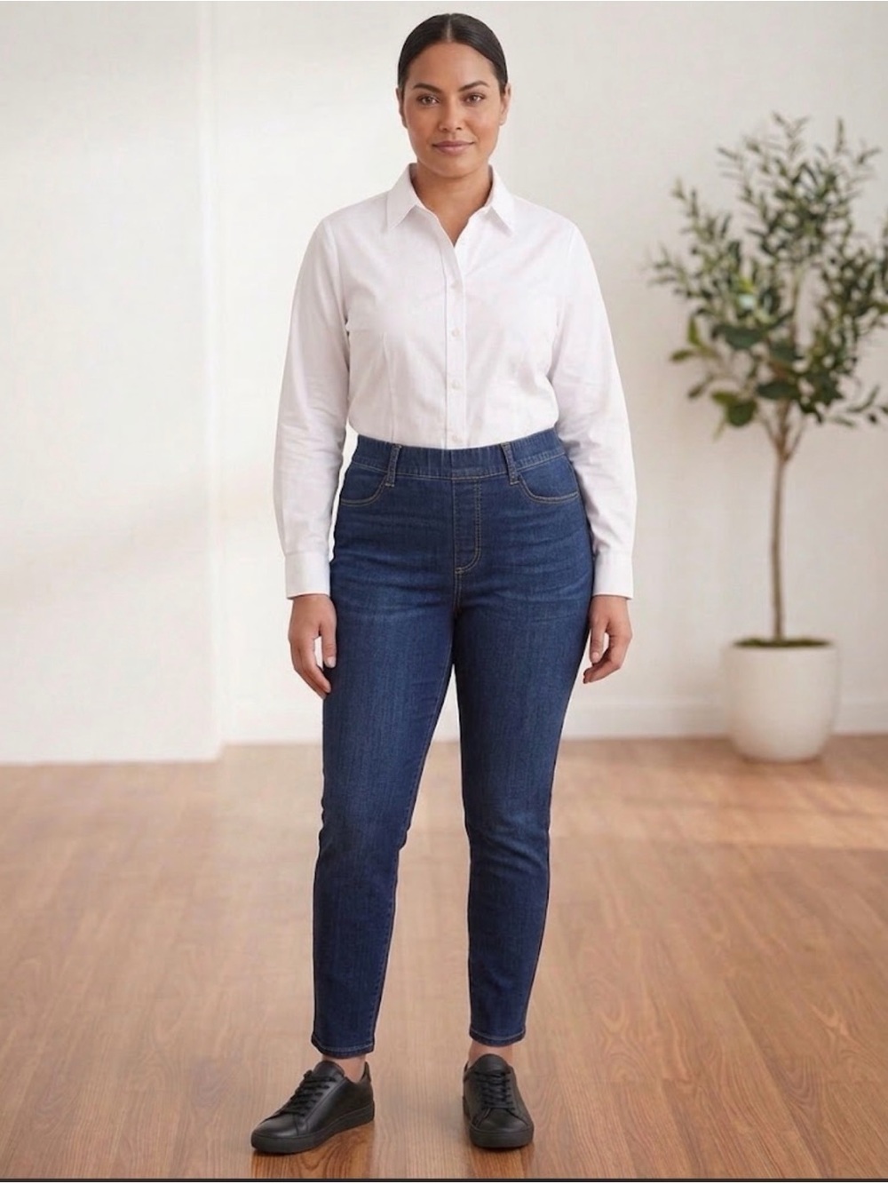 Judy Blue High Rise Skinny Fit Pull on Ankle Jeans 14W